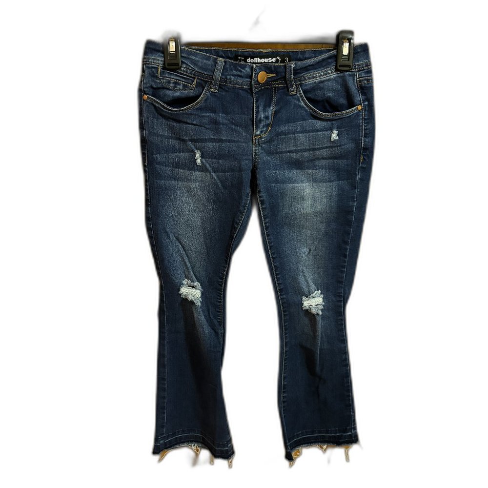 dollhouse distressed cropped Farrah jeans size‎ 3